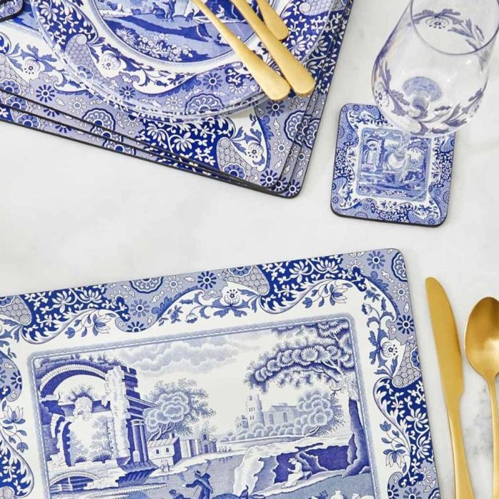 Spode Blue Italian Set de 4 Individuales de Corcho 40,1x29 cm 6