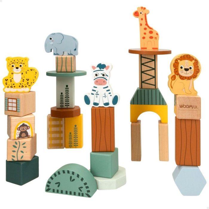 Juego de Construcción Woomax Animales 28 piezas (6 Unidades) 6 Juego de Construcción Woomax Animales 28 piezas (6 Unidades) 6