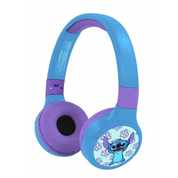 Auriculares plegables con luz Bluetooth y cable con diseño 3D del universo Stitch con limitación de volumen 2