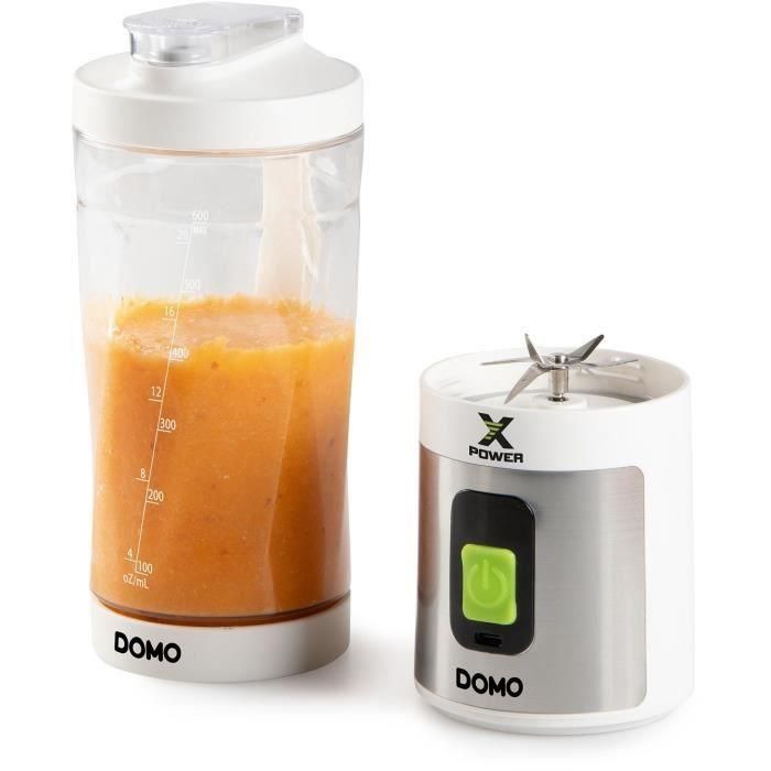 Licuadora portátil inalámbrica - DOMO - DO752BL - XPOWER - 120 W - 600 ml - Blanca 4 Licuadora portátil inalámbrica - DOMO - DO752BL - XPOWER - 120 W - 600 ml - Blanca 4