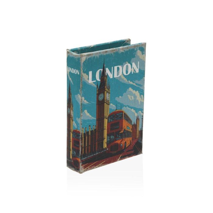 Libro de Decoración London Versa - Caja Libro 2.8x13.5x9.5 cm, Lienzo y Madera MDF (2 Unidades) 1 Libro de Decoración London Versa - Caja Libro 2.8x13.5x9.5 cm, Lienzo y Madera MDF (2 Unidades) 1