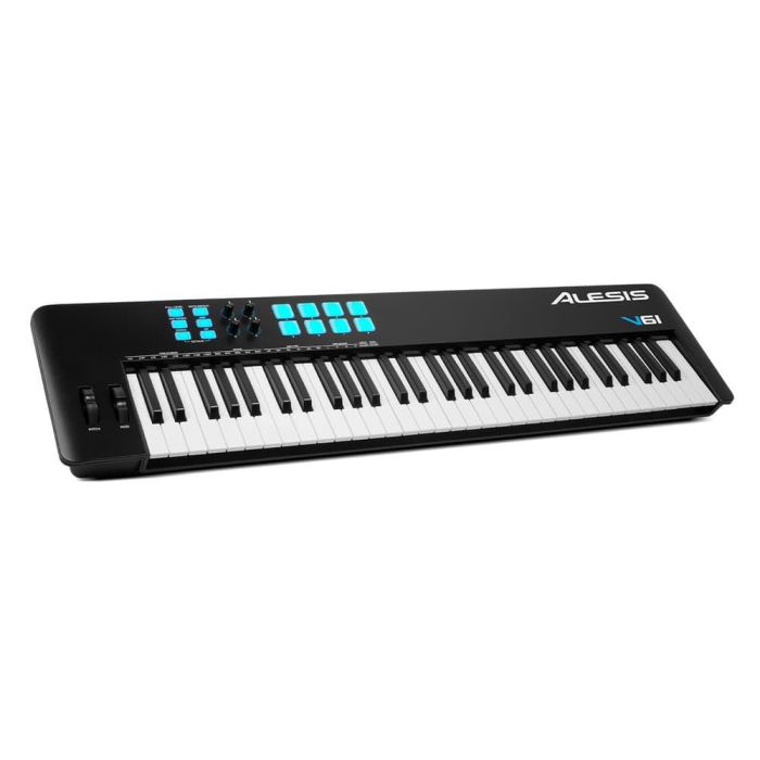 Alesis V61 Mkii Controlador de Teclado USB-MIDI de 61 Teclas Sensibles a la Velocidad con Pads Retroiluminados y Arpegiador, Diseño Ligero Plug-and-Play para Mac/PC 1