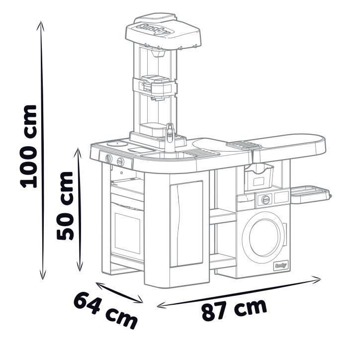 Smoby Cocina y Área de Limpieza Infantil con 36 Accesorios, Sonidos y Dimensiones 100x87x64 cm (Edad 3-8 Años) 5 Smoby Cocina y Área de Limpieza Infantil con 36 Accesorios, Sonidos y Dimensiones 100x87x64 cm (Edad 3-8 Años) 5