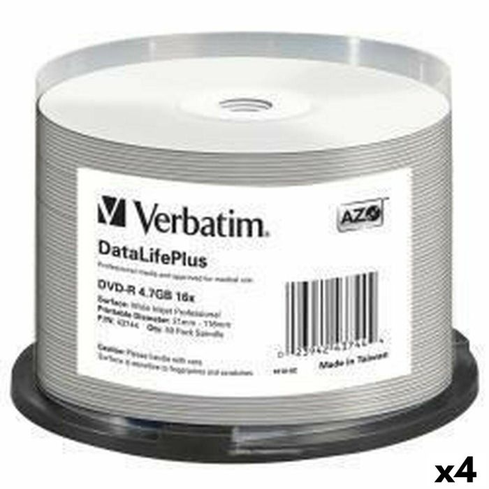 DVD-R Verbatim DATALIFE PLUS 4,7 GB 16x 50 Piezas (4 Unidades) 0 DVD-R Verbatim DATALIFE PLUS 4,7 GB 16x 50 Piezas (4 Unidades) 0