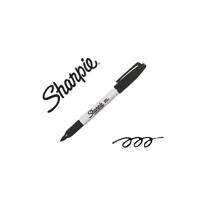 Rotulador Sharpie Permanente Punta Fina Negro 12 unidades