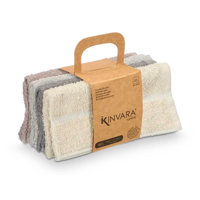 Paño De Cocina Algodon 400 Gr 50X50 Surt 5 Gris Kinvara (40 Unidades) 2 Paño De Cocina Algodon 400 Gr 50X50 Surt 5 Gris Kinvara (40 Unidades) 2