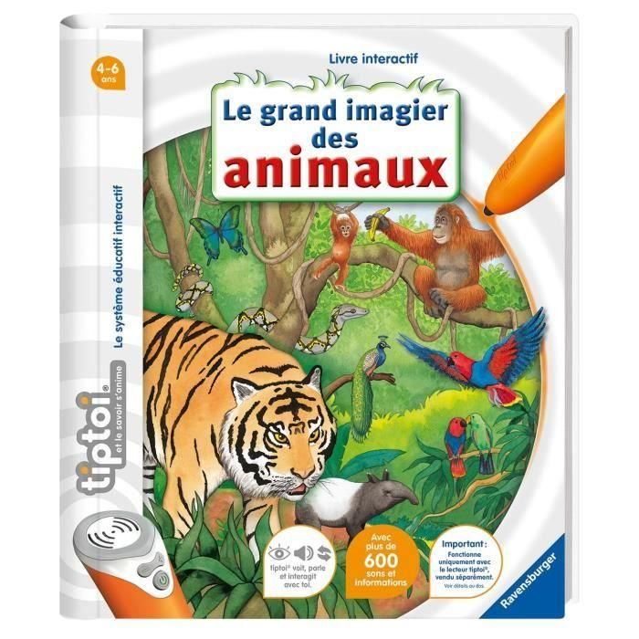 Ravensburger 13099000 RAV9783380990000 - Tiptoi Libro interactivo El gran libro ilustrado de animales, para 4 años 0 Ravensburger 13099000 RAV9783380990000 - Tiptoi Libro interactivo El gran libro ilustrado de animales, para 4 años 0