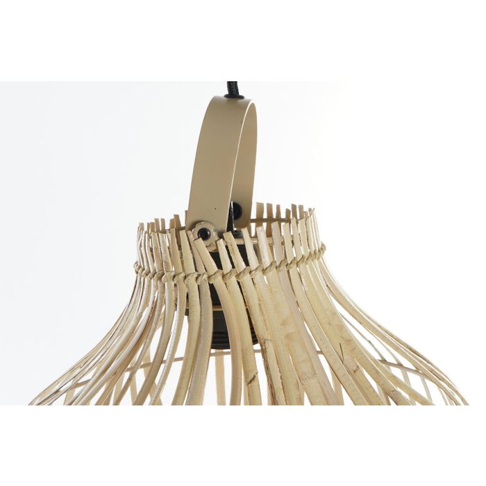 DKD Home Decor Lámpara de Techo Colgante Sorine Urban Ratán Marrón Acabado Natural E27 50W para 1 Bombilla 30x30x29 cm 4 DKD Home Decor Lámpara de Techo Colgante Sorine Urban Ratán Marrón Acabado Natural E27 50W para 1 Bombilla 30x30x29 cm 4