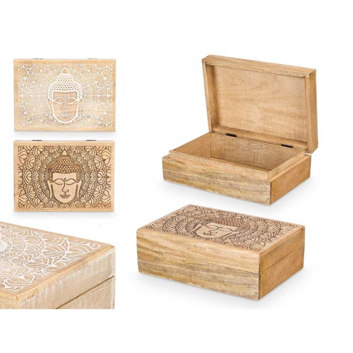 Giftdecor Caja Rectangular Grande Budda, Madera, Surtido Colores, 25x8.5x18 cm (6 Unidades) Giftdecor Caja Rectangular Grande Budda, Madera, Surtido Colores, 25x8.5x18 cm (6 Unidades)