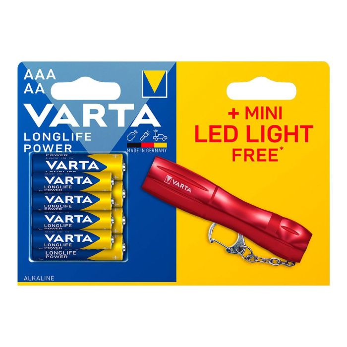 Varta Pilas Alcalinas Longlife Power 4 x AA-LR03 + 4 x AAA-LR06 + Mini Linterna LED de Regalo