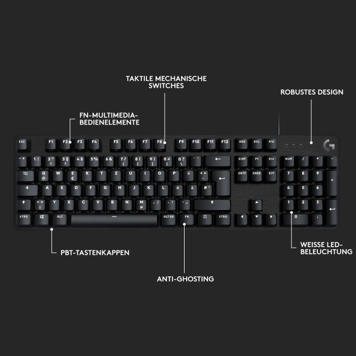 Teclado Logitech 920-010825 Negro Qwerty Español QWERTZ 4 Teclado Logitech 920-010825 Negro Qwerty Español QWERTZ 4