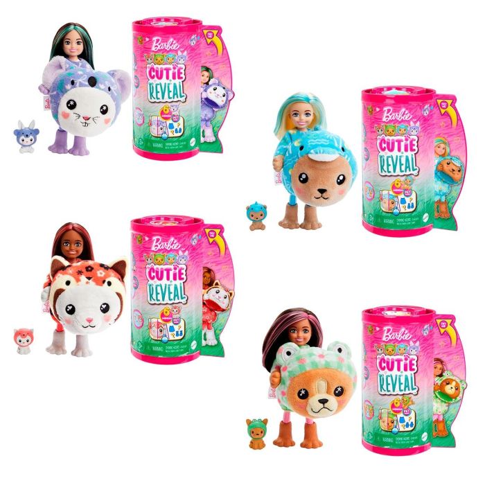 Muñeca Barbie Chelsea Cutie Reveal Gato Panda Hrk28 Mattel