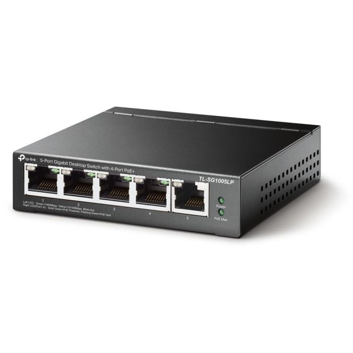 TP-LINK Switch Sobremesa de 5 puertos Gigabit con 4 puertos PoE+ 1 TP-LINK Switch Sobremesa de 5 puertos Gigabit con 4 puertos PoE+ 1
