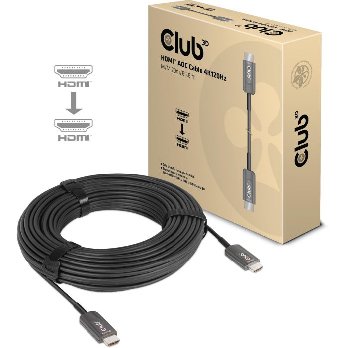 Club3D Cable HDMI 2.1 Activo Óptico A-A 8K60Hz UHD 20 Metros 0 Club3D Cable HDMI 2.1 Activo Óptico A-A 8K60Hz UHD 20 Metros 0