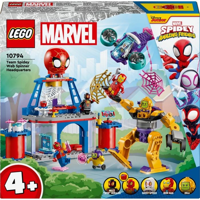 LEGO 10794 Marvel Spidey y sus Super-Amigos: Cuartel General Arácnido del Equipo Spidey, Set de Construcción, 193 piezas