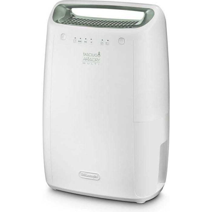 De'Longhi DEX212SF Deshumidificador de Alto Rendimiento para 55 m³ con Flujo de Aire de 125 m³/h