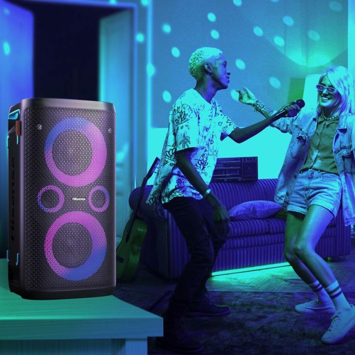 Hisense Party Storm Altavoz para Fiestas Inalámbrico Negro 300W Resistente al Agua Bluetooth USB Entrada Auxiliar Batería 15h 11