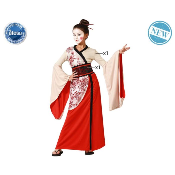 Disfraz Geisha Japonesa Beige Vestido Niña 0 Disfraz Geisha Japonesa Beige Vestido Niña 0
