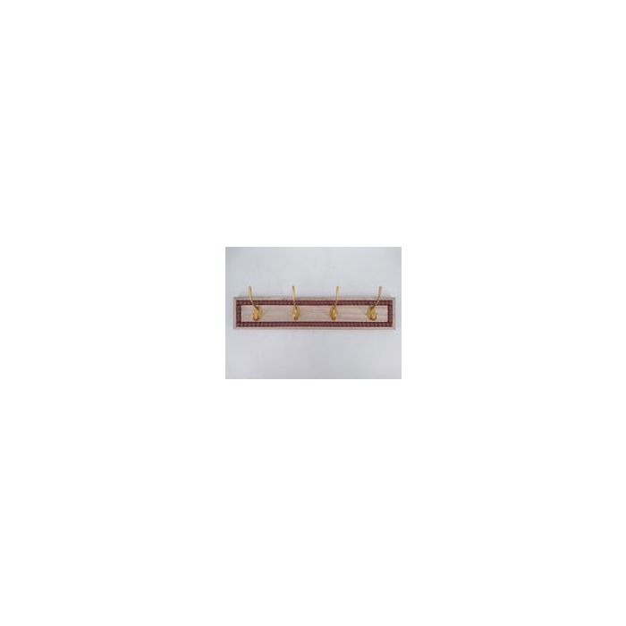 DKD Home Decor Perchero Shabby MDF Rosa Natural 50 Ancho x 7.5 Largo x 12 Alto cm - Juego de 4 Unidades Colección Pink Decor