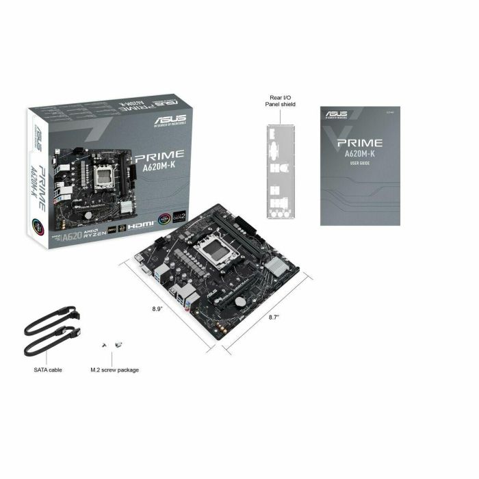 ASUS PRIME A620M-K AMD A620 Zócalo AM5 micro ATX 6 ASUS PRIME A620M-K AMD A620 Zócalo AM5 micro ATX 6