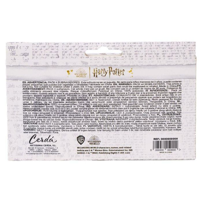Subrayadores pack x4 harry potter 4 Subrayadores pack x4 harry potter 4