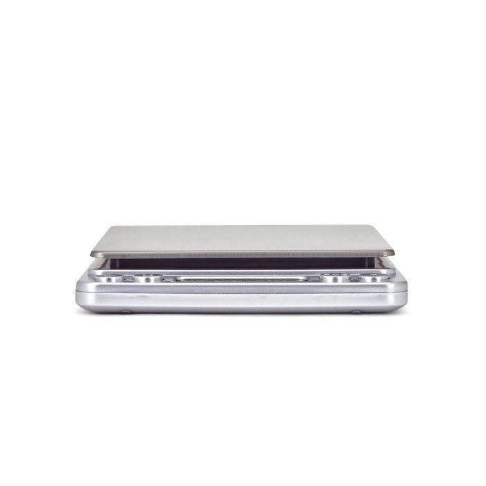Livoo DOM474 Báscula Electrónica de Precisión con Bandeja de Acero Inoxidable, Máx. 500g, 6 Unidades, Pantalla LCD 3