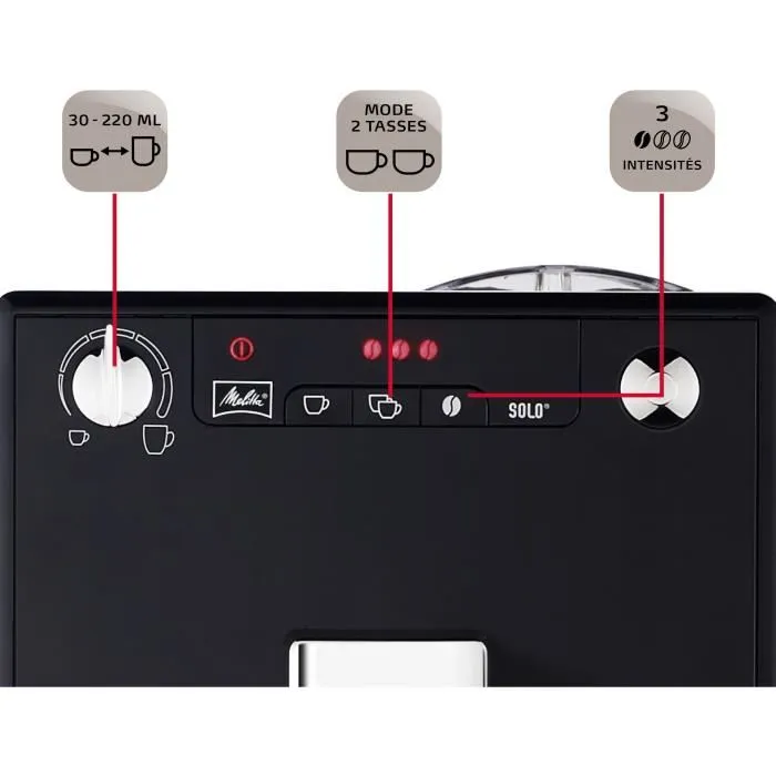 Melitta E950-101 Cafetera Espresso Automática con Molinillo Caffeo Solo - Negro 3