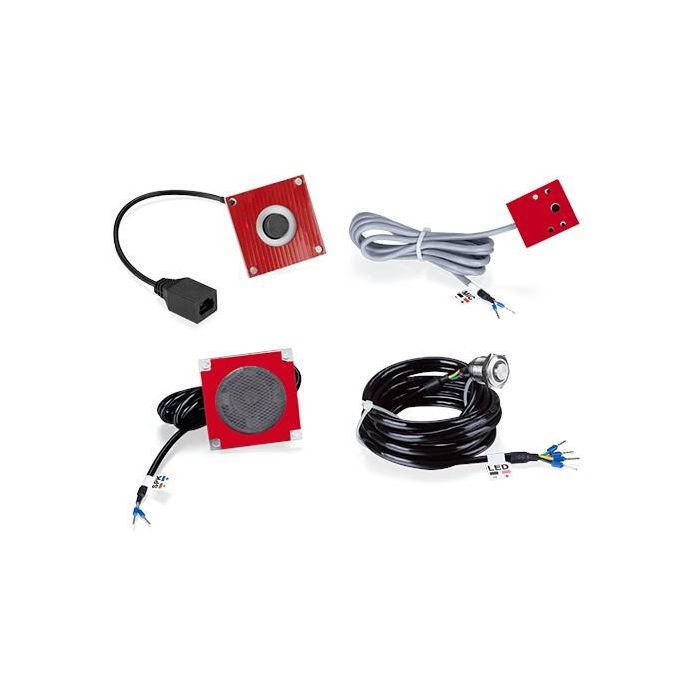 Fanvil PA2-KIT Módulo de Altavoz PA2/SIP para Pared con Botón de Timbre Iluminado - Negro, Gris, Rojo