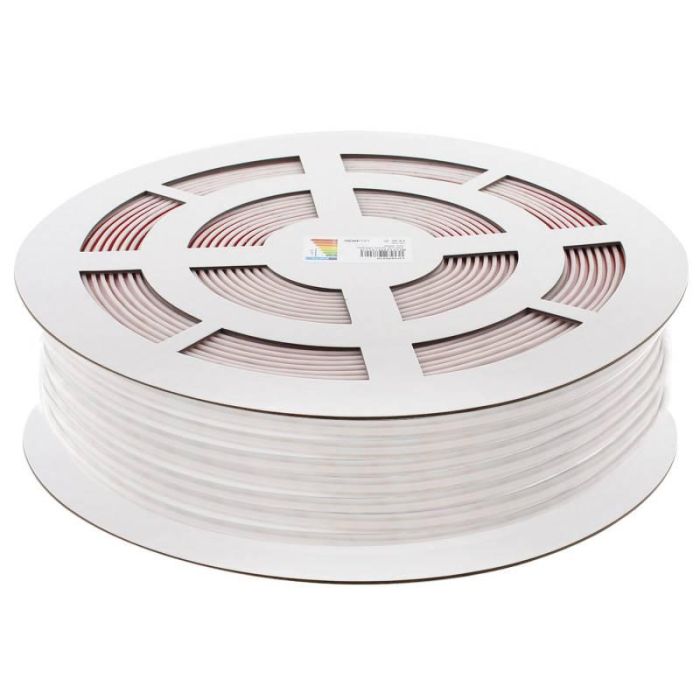 Tira de 60 LEDs/M 1500Lm/M 6000ºK SMD2835 Autorectificada Difusor Opal 220VAC IP65 x50M 40.000H Tira de 60 LEDs/M 1500Lm/M 6000ºK SMD2835 Autorectificada Difusor Opal 220VAC IP65 x50M 40.000H
