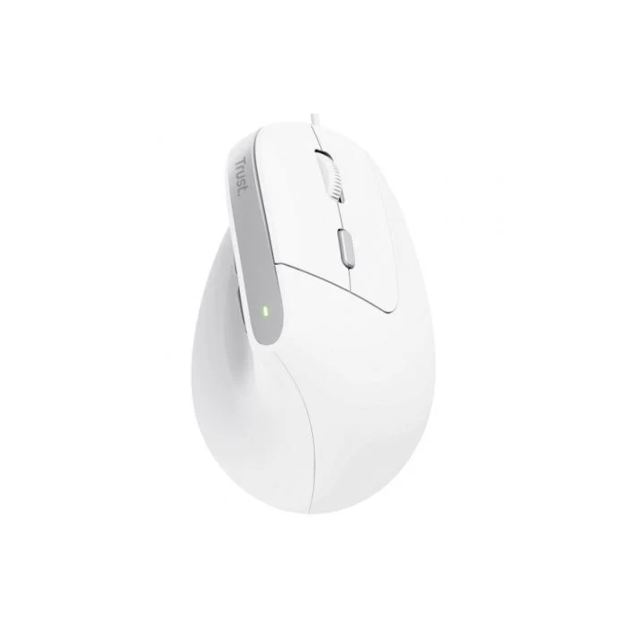 Trust Ratón Ergonómico Vertical Bayo II USB Cable 2400DPI Blanco