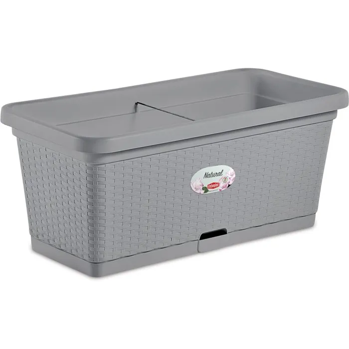 Stefanplast STE8003507753662 Jardinera Natural 66 L - 80x40x34h cm - Gris Piedra 3 Stefanplast STE8003507753662 Jardinera Natural 66 L - 80x40x34h cm - Gris Piedra 3