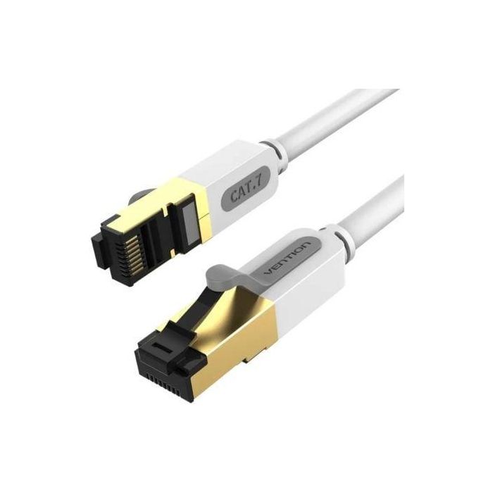 Vention ICDHF Cable de Red Ethernet RJ45 SFTP Cat.7 de 1m Gris para Redes 10 GbE con Aislamiento LSZH y Conectores Chapados en Oro