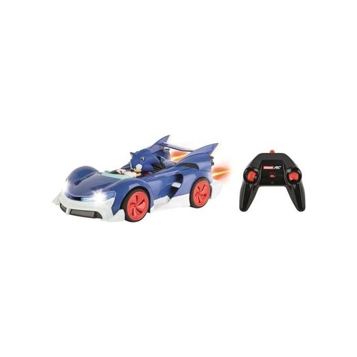 Carrera Coche Radio Control Team Sonic Escala 1:18 2.4GHz Batería Litio 3.7V con Cargador USB y Luces +3 Años