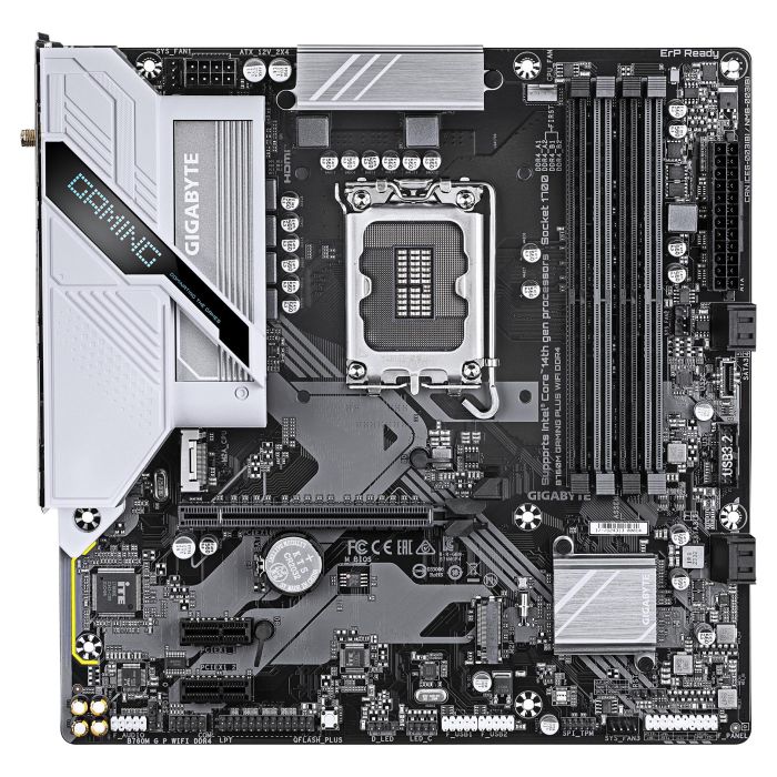Gigabyte Placa Base B760M GAMING PLUS WiFi DDR4 para Intel Core 14ª Gen, VRM 4+1+1, 5333 MHz DDR4 (OC), 2xPCIe 4.0 M.2, Wi-Fi 6 1