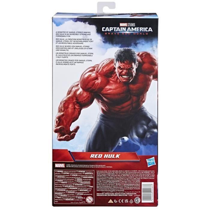 Hasbro F9299 Figura de Acción Deluxe Hulk Rojo 30 cm Titan Hero Series Marvel Avengers Inspirada en Película 4