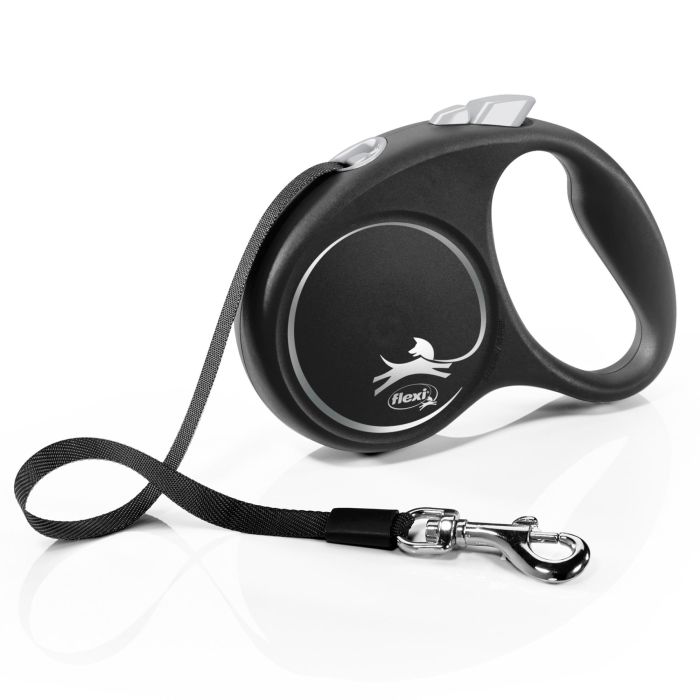 Correa Flexi Black Design S Cinta 5M Silver 1 Correa Flexi Black Design S Cinta 5M Silver 1