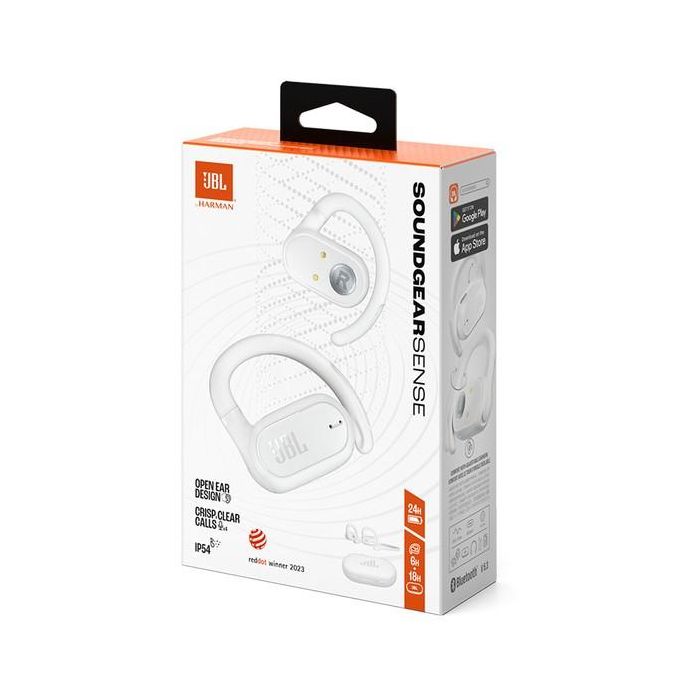 JBL Soundgear Sense Auriculares Bluetooth Open-Ear Inalámbricos TWS, Llamadas/Música, IP54, Blanco 5