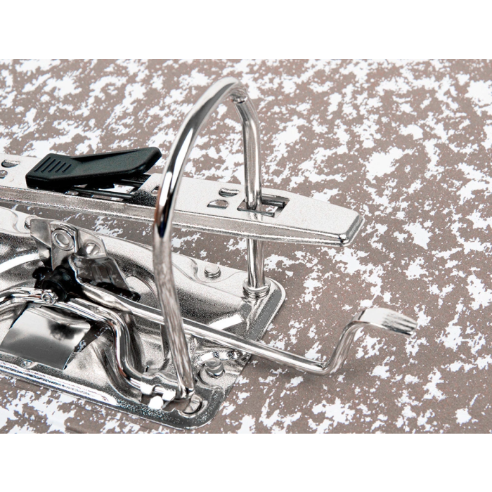 Liderpapel Archivador de palanca Classic Folio Rojo Cartón Entrecolado Lomo 80mm Gris Compresor Metálico 7