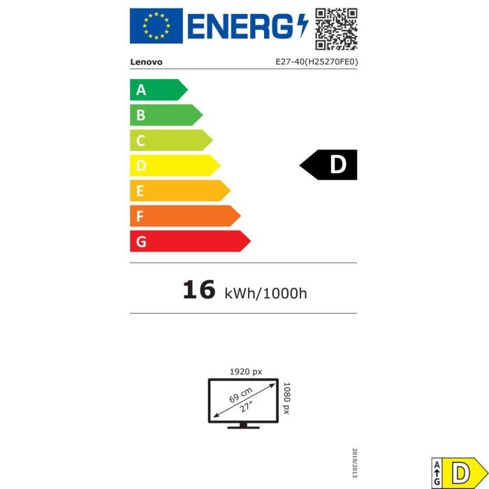 Monitor Lenovo 64BCMAT4EU 27" Full HD 2