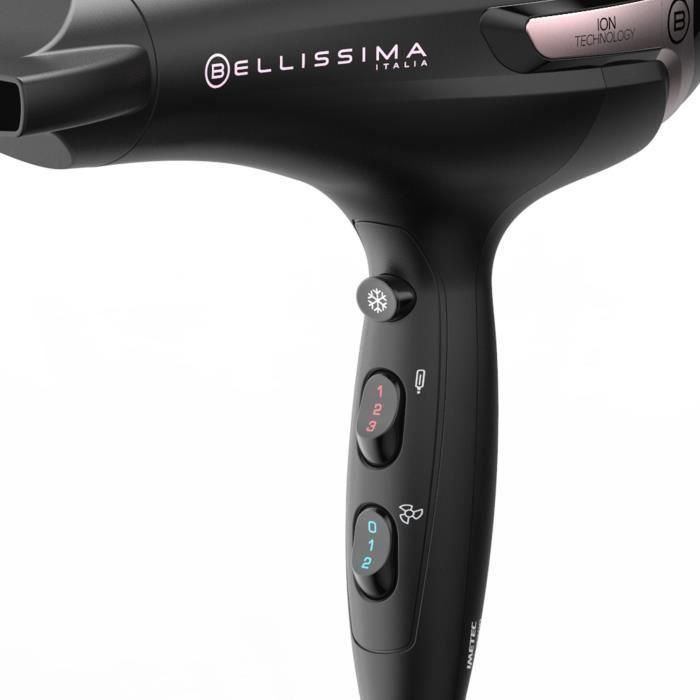 Secador de pelo - Bellissima - Ionic S9 2300W - Para cabello liso y ondulado - 2 velocidades 3 temperaturas - Difusor concentrador 2