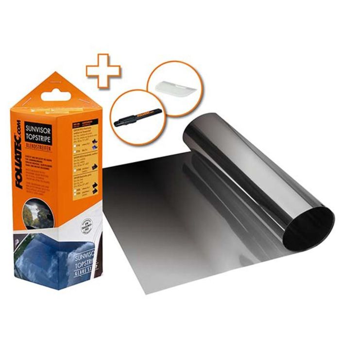 Foliatec FO1710 Tira Antideslumbramiento Negra 19 x 150 cm para Parabrisas