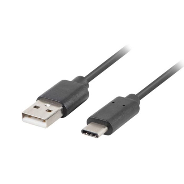 Lanberg CA-USBO-31CU-0018-BK Cable USB C a USB A 3.2 Gen 1 (3.1 Gen 1) 1.8m Negro Chapado en Oro 1