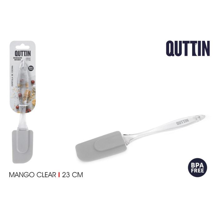 Quttin Espátula de Silicona con Mango Transparente 23 x 5 x 0.5 cm y 40 gr (36 Unidades) Quttin Espátula de Silicona con Mango Transparente 23 x 5 x 0.5 cm y 40 gr (36 Unidades)