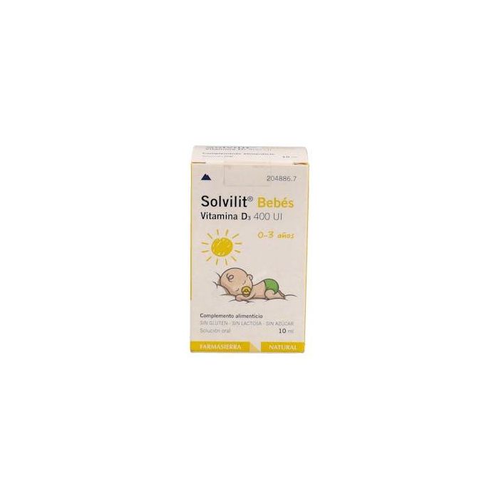 Solvilit Vitamina D3 400UI Bebés Gotas Frasco 10 ml