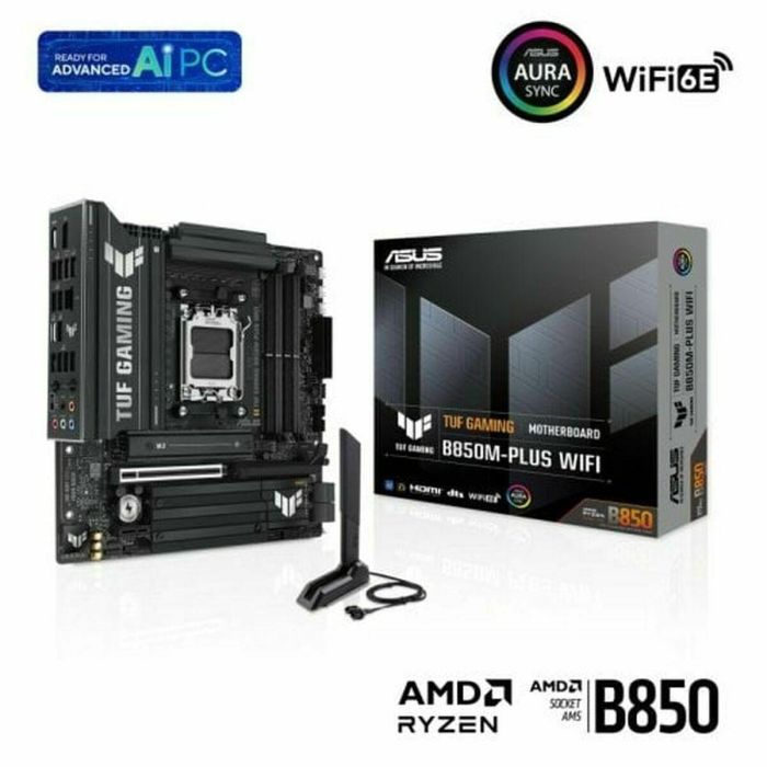 ASUS TUF GAMING B850M-PLUS WiFi Placa Base micro ATX AMD B850 Zócalo AM5 DDR5 para Ryzen 7000/8000/9000 Series Wi-Fi 6E BT 5.3 37
