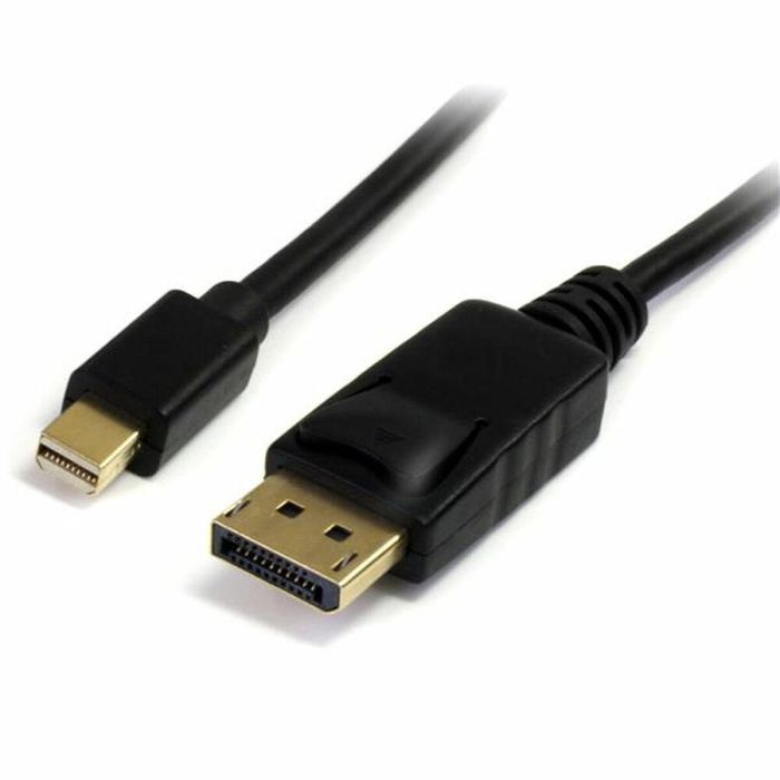 Adaptador Mini DisplayPort a DisplayPort Startech MDP2DPMM3M 3 m 4K Ultra HD Negro 0 Adaptador Mini DisplayPort a DisplayPort Startech MDP2DPMM3M 3 m 4K Ultra HD Negro 0