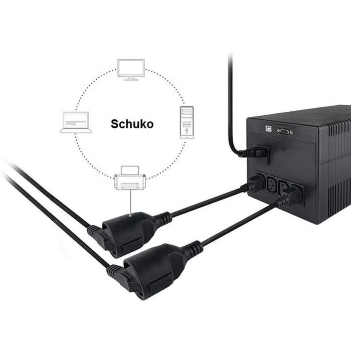 Equip Netzkabel Anschl. C14 -> CEE7/3 0.25m schwarz 3 Equip Netzkabel Anschl. C14 -> CEE7/3 0.25m schwarz 3