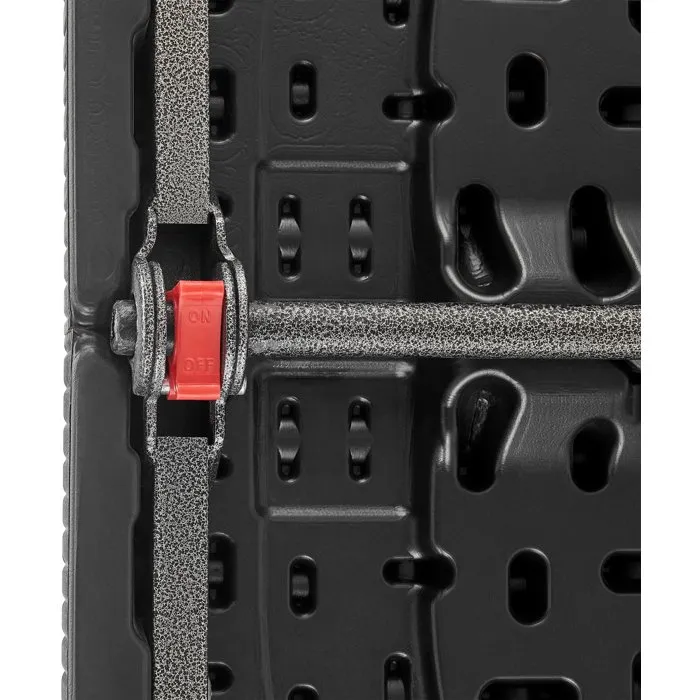 Mesa de Recepción Plegable para 8 Personas 180x74x73.5cm Negro Estructura Acero Tapa Polietileno Imitación Resina 5