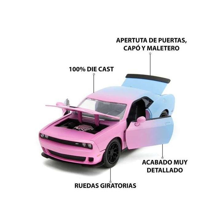 Coche pink slips dodge challenger hellcat escala 1:24 2 Coche pink slips dodge challenger hellcat escala 1:24 2