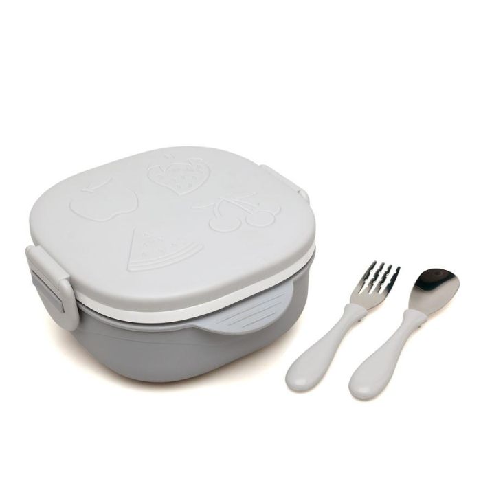 Caja Almuerzo Cuadrado Acero Inoxidable Gris 3 Caja Almuerzo Cuadrado Acero Inoxidable Gris 3